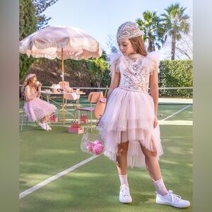 Tutu du monde 8/9 Pink Tulle Dress with Embellished Bodice